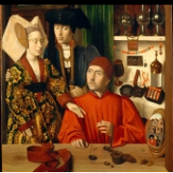 Svatý Eligius ve svém obchodě