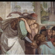 Setkání Josefa s jeho bratry (detail)