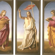 Oltářní obraz Kristus mezi Janem Evangelistou a Matoušem (cisterciácký klášter Pforta)