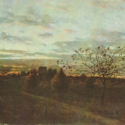 Západ slunce u Fontainebleau