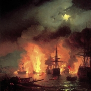 Česmenská bitva v noci z 25. až 26.června 1770 (1848)