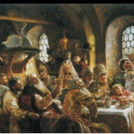 Svatební bojarská hostina v 17. století, 1883