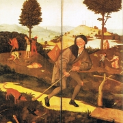 Pocestný (též Podomní obchodník, zadní strana křídel triptychu Fůra sena)