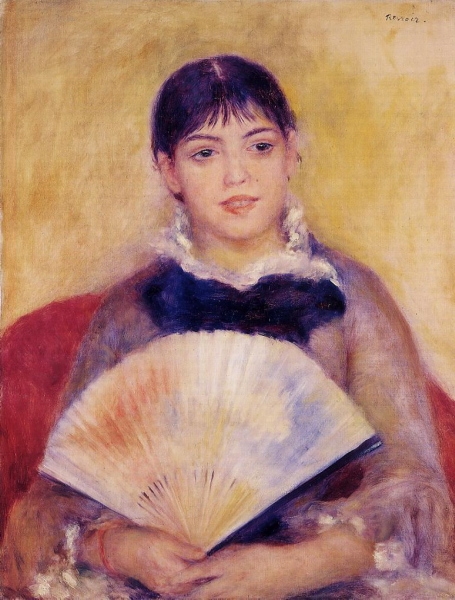 Dívka s vějířem ( Alphonsine Fournaise)(1880)