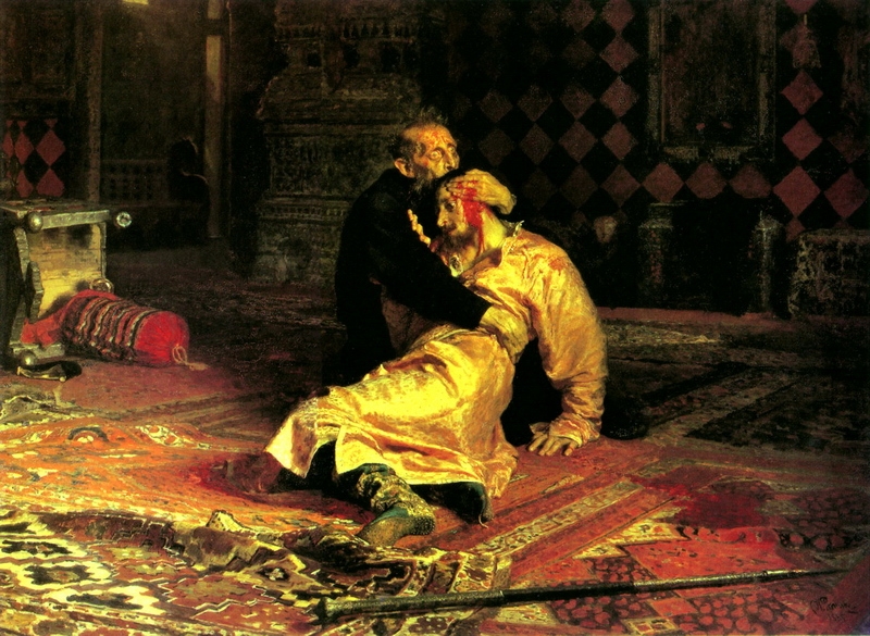 Ivan Hrozný a jeho syn Ivan 16. listopadu 1581 (1885)