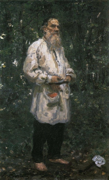 Lev Nikolajevič Tolstoj bosý (1891)