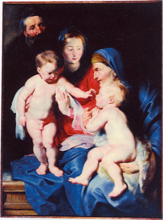 Svatá rodina s Alžbětou a Janem Křtitelem (1614)