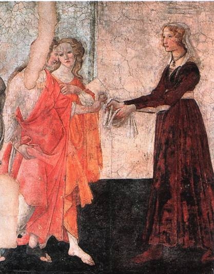 Mladá žena přijímá dary od Venuše a Tří Grácií