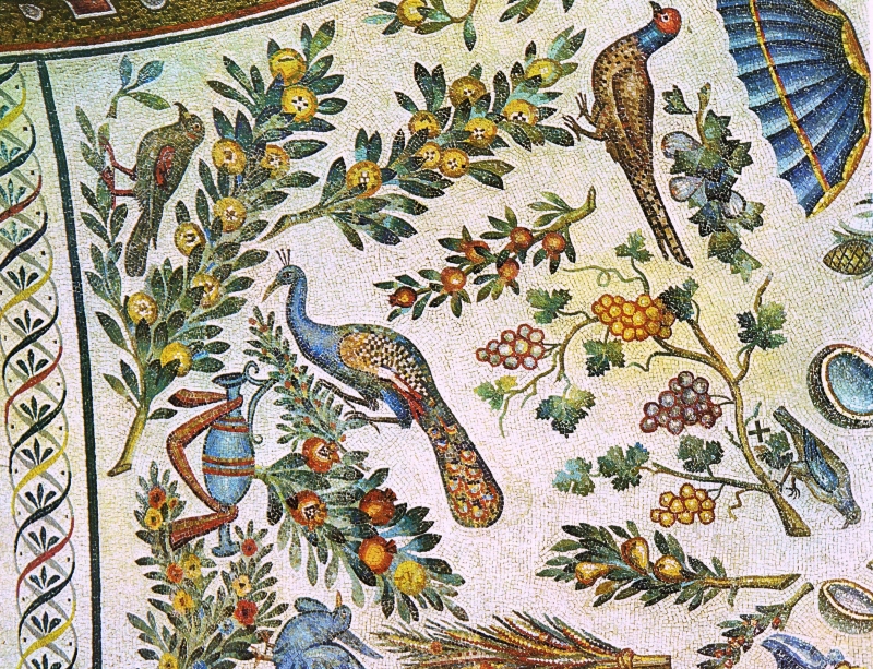 Mozaiková výzdoba kostela Sta Costanza (384–399)