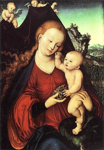 Madona s hroznem (Mnichov, 1525)