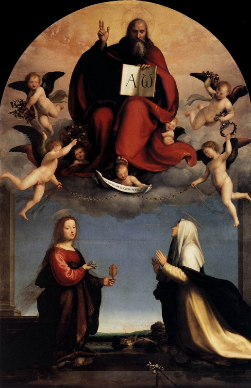 Bůh Otec s Marií z Magdaly a Svatou Kateřinou Sienskou (1509)