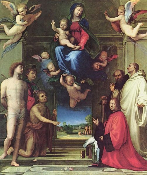Madona ve slávě se světci, oltářní obraz katedrály v Besançonu (1511-1512)
