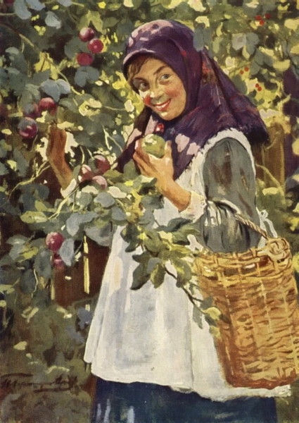 Dívka s jablky