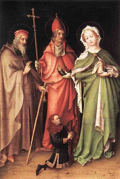 Svatá Kateřina, Hubert a Quirinus s donátorem