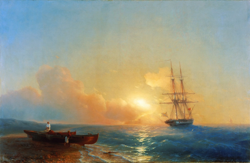 Rybáři na břehu moře (1852)
