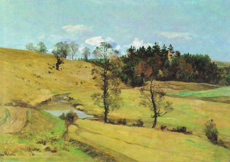 Potok v pahorkatině (Krajina se zříceninou hradu Ronova)(1885-1886)