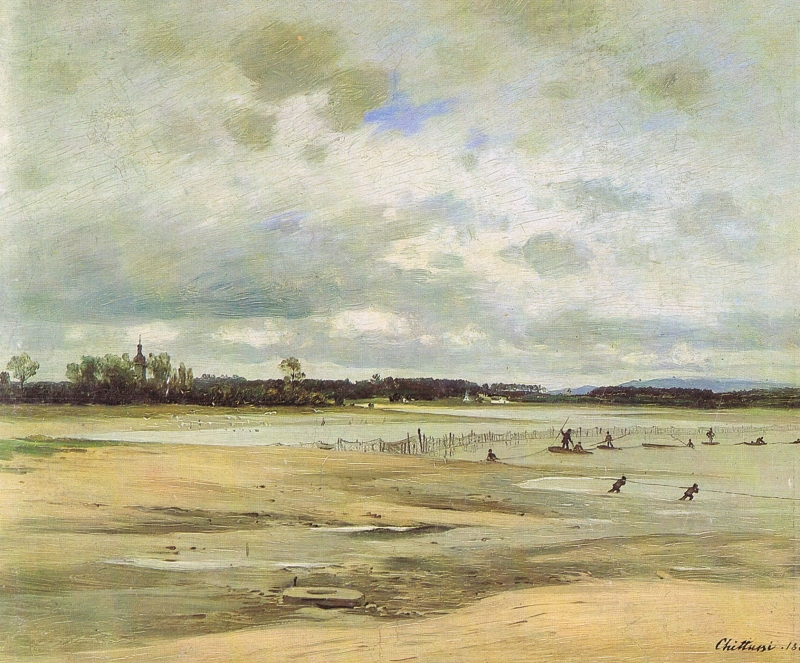 Výlov rybníka v jižních Čechách (1886)
