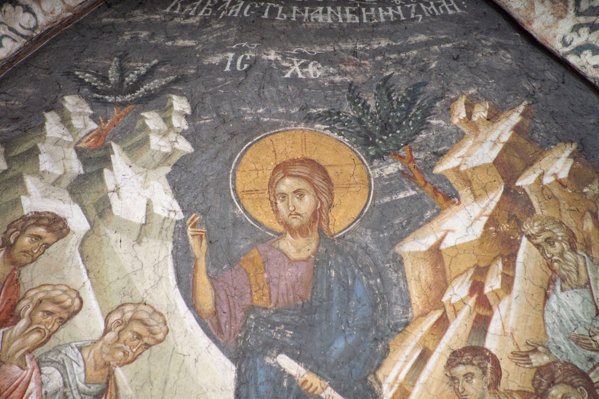 Zjevení se Krista apoštolům, freska, klášter Vysoké Dečany, 14. století