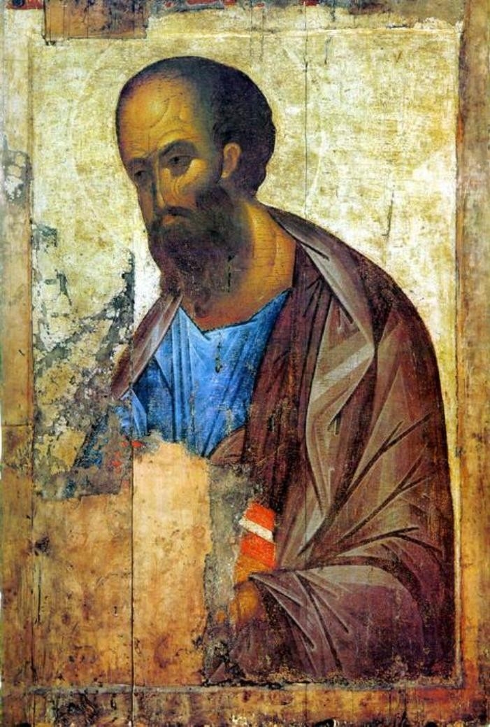 Apoštol Pavel, zvenigorodská deése, ikona, Andrej Rubljov
