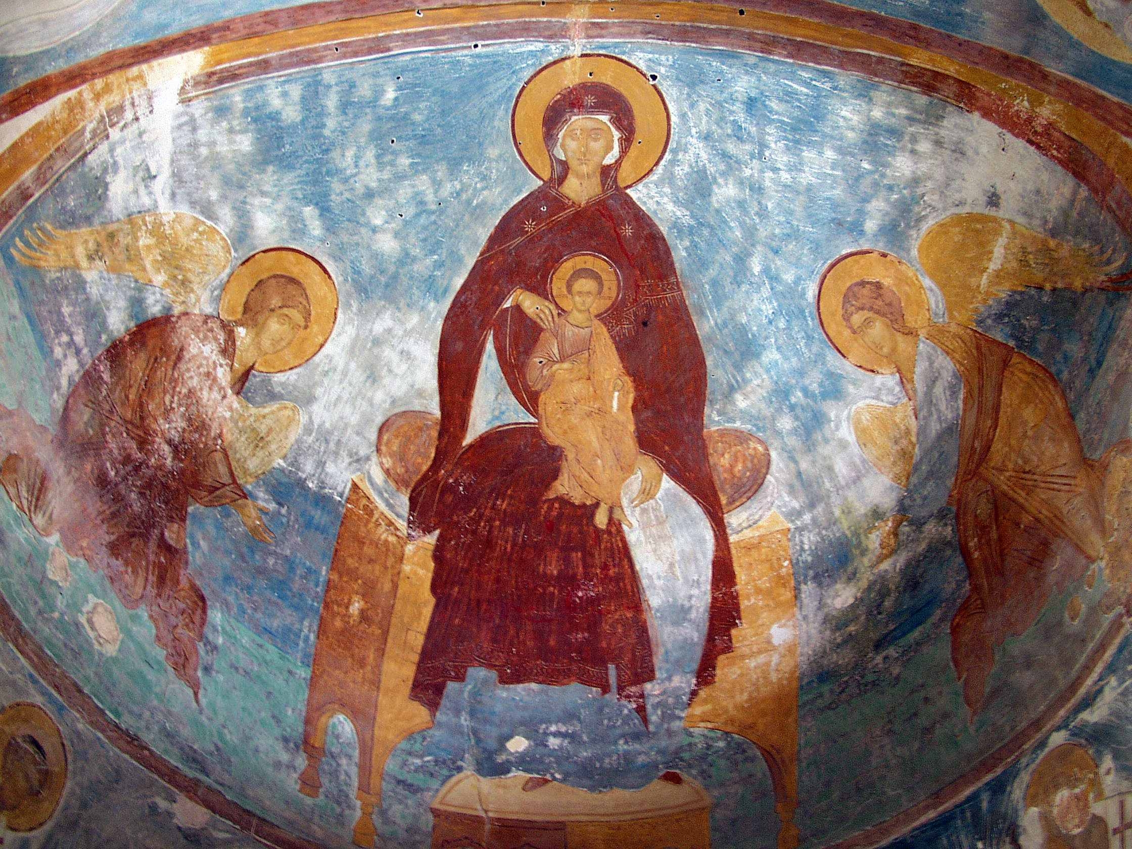 Bohorodička, freska Ferapontova kláštera
