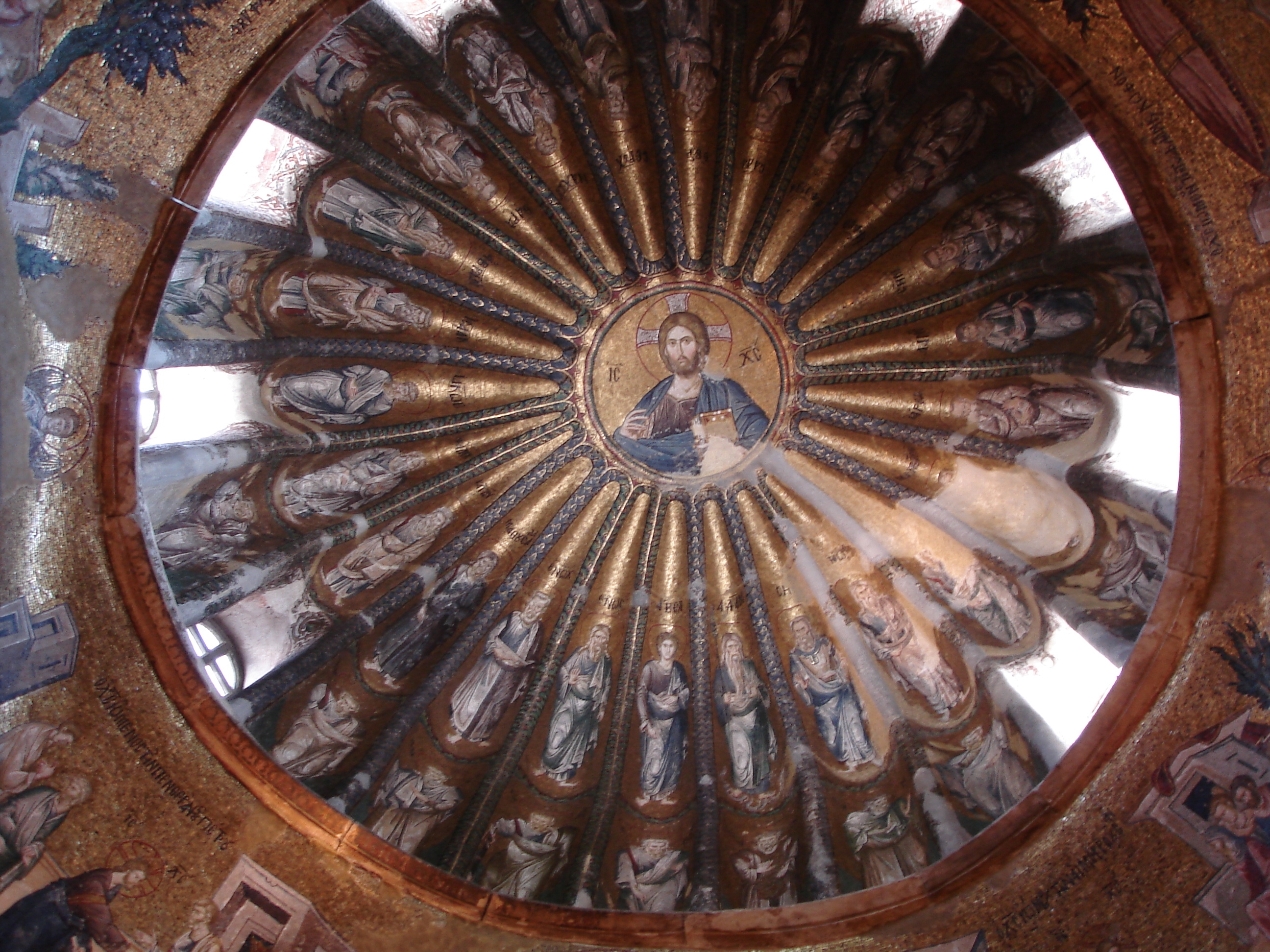 Kristus Pantokratór, mozaika, chrám v Chóře