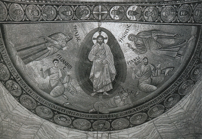Mozaika Proměnění v konše oltářní apsidy, 6. století