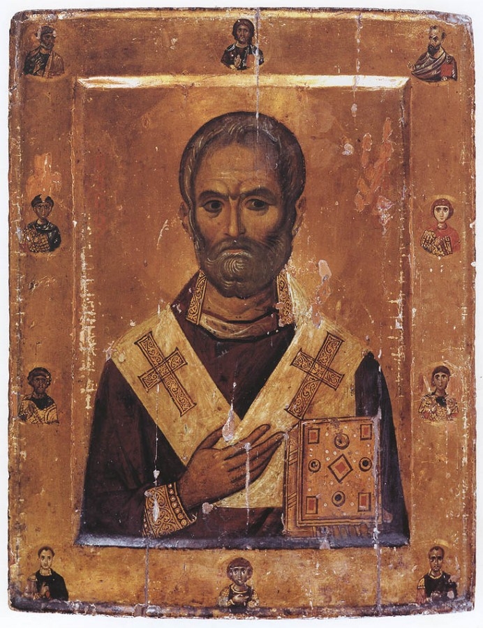 9. Svatý Mikuláš se svatými na rámu, druhá polovina 10. století