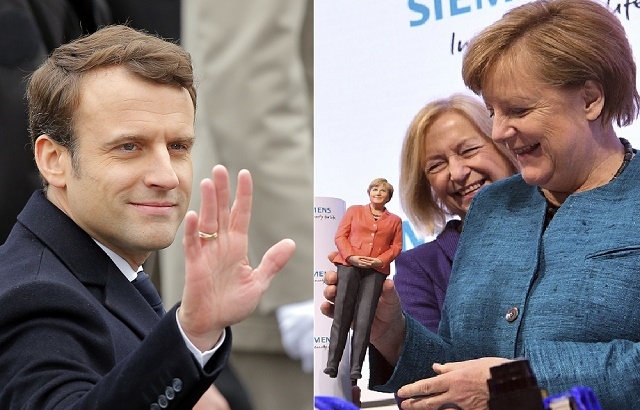 Macron a Merkelova