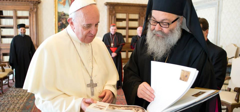 Patriarcha antiochijsky Jan X. a papez Frantisek