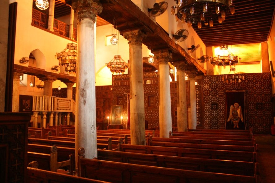2. Oltářní přehrada v koptském chrámu sv. Barbary, Káhira